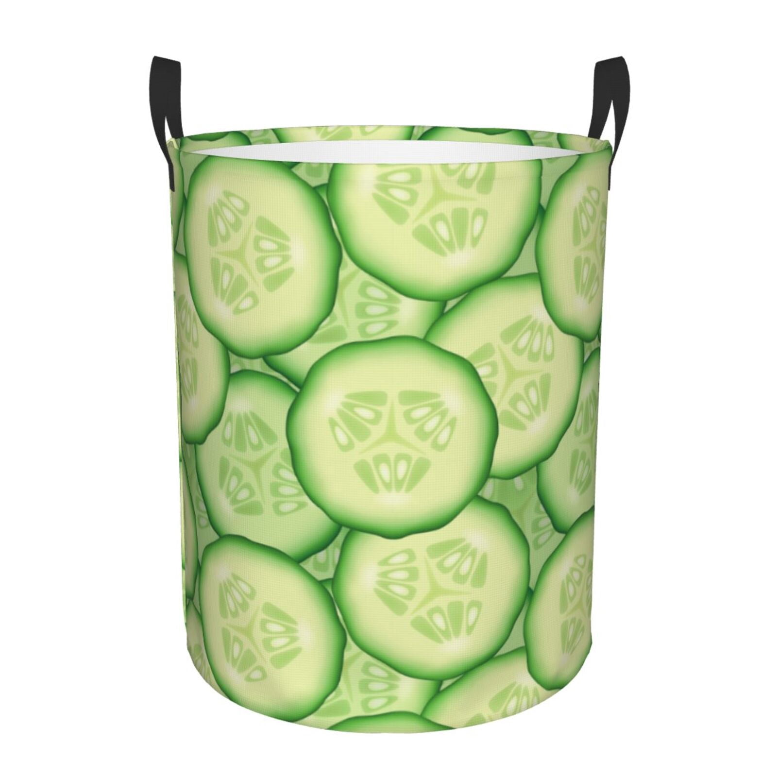 Large Laundry Basket with Handles - Cucumber Pattern funny Kids Baby Dirty Clothes Laundry Hamper for Bedroom Aesthetic