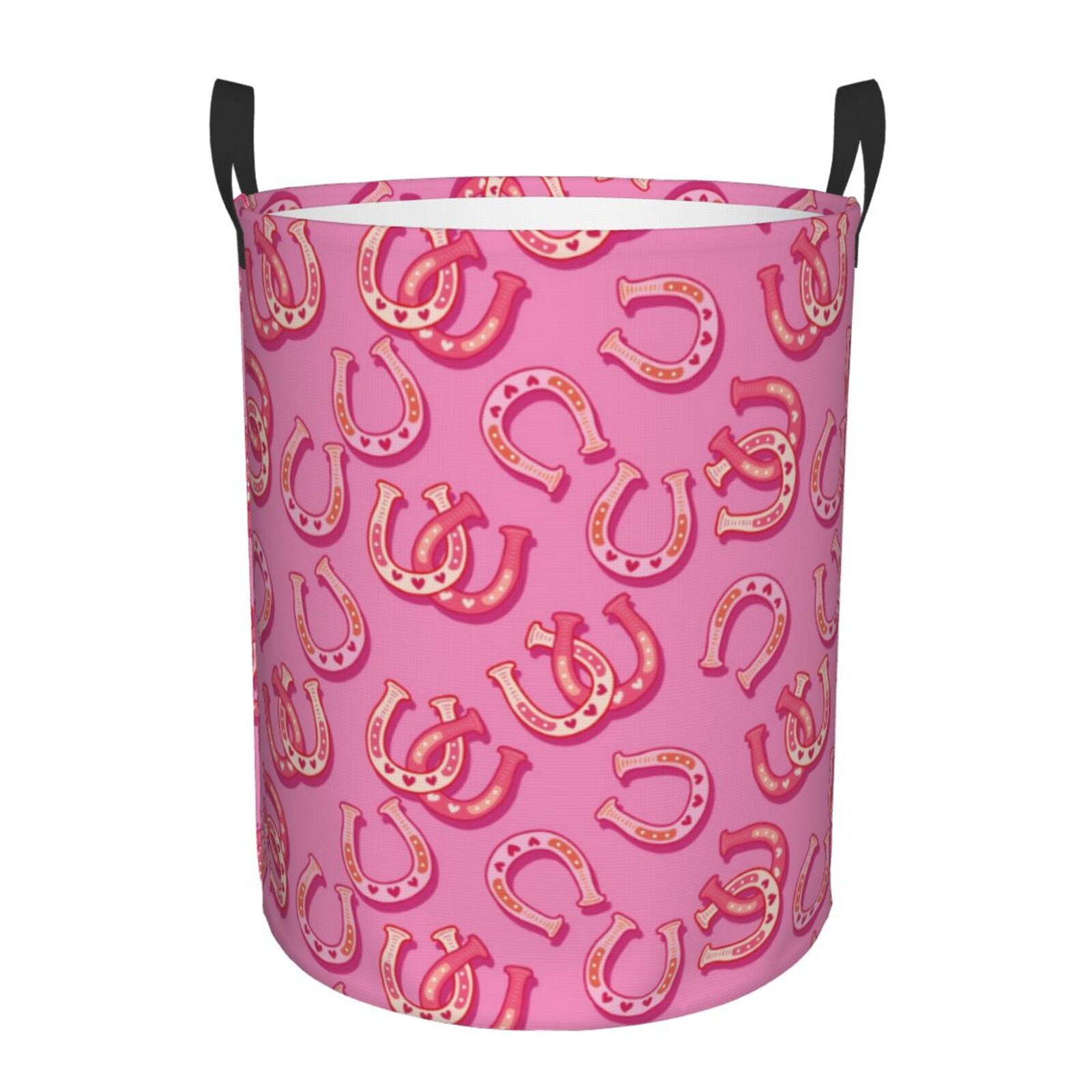 Large Laundry Basket with Handles - Cute Cowgirl Kids Baby Dirty Clothes Laundry Hamper for Bedroom Aesthetic