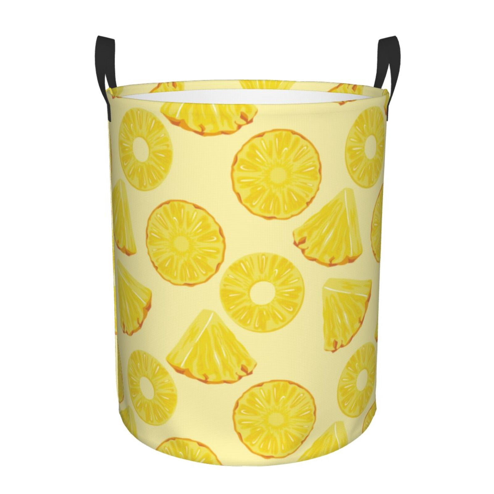 Large Laundry Basket with Handles - Cute Hollow Pineapple Kids Baby Dirty Clothes Laundry Hamper for Bedroom Aesthetic