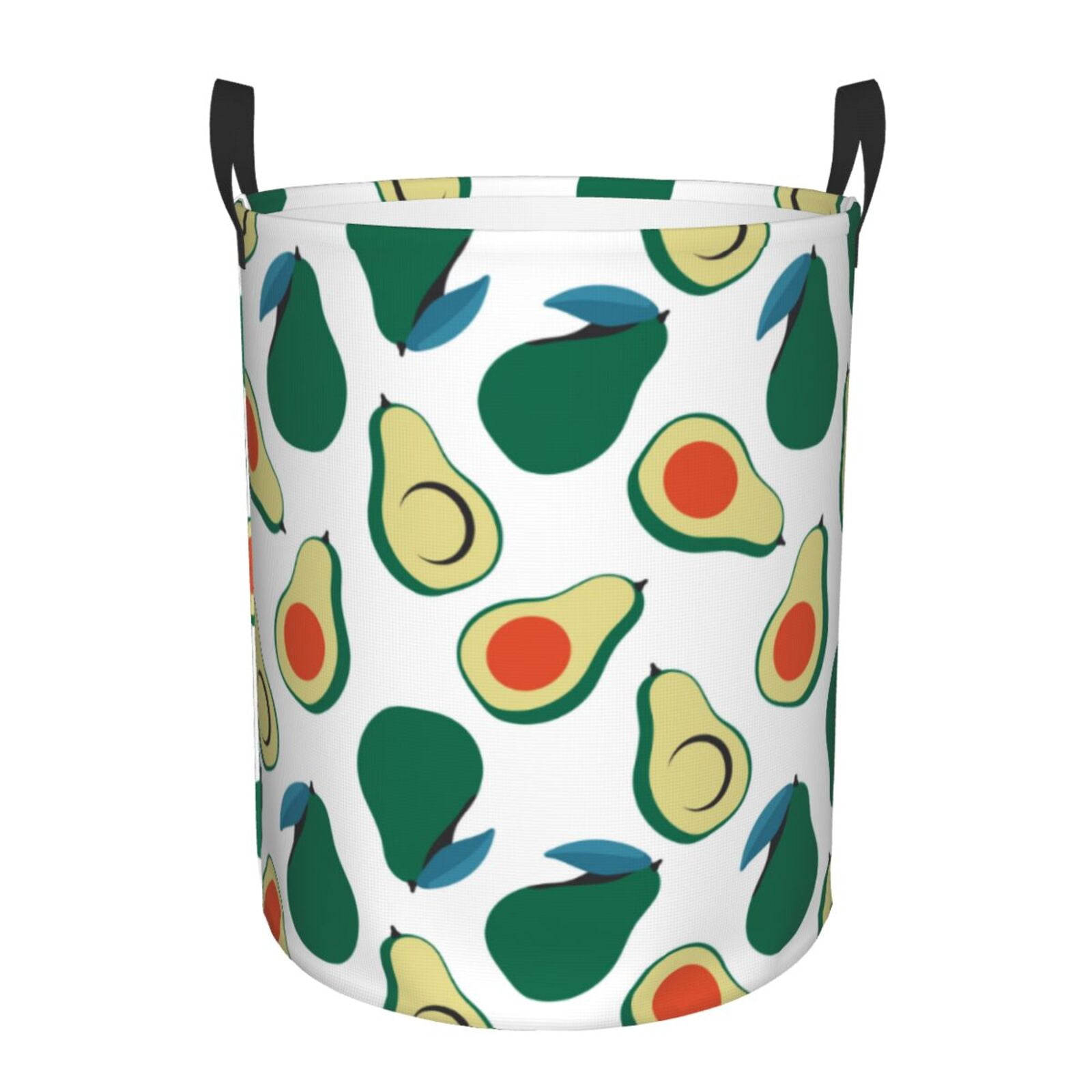 Large Laundry Basket with Handles - Cute Pine Green Avocado Kids Baby Dirty Clothes Laundry Hamper for Bedroom Aesthetic