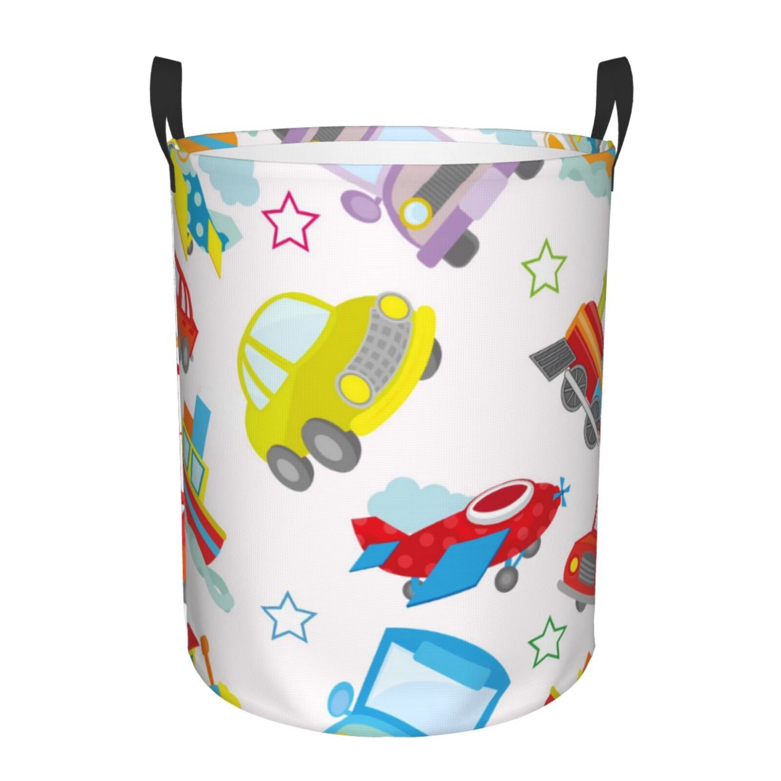 Large Laundry Basket with Handles - Cute Transport Kids Baby Dirty Clothes Laundry Hamper for Bedroom Aesthetic