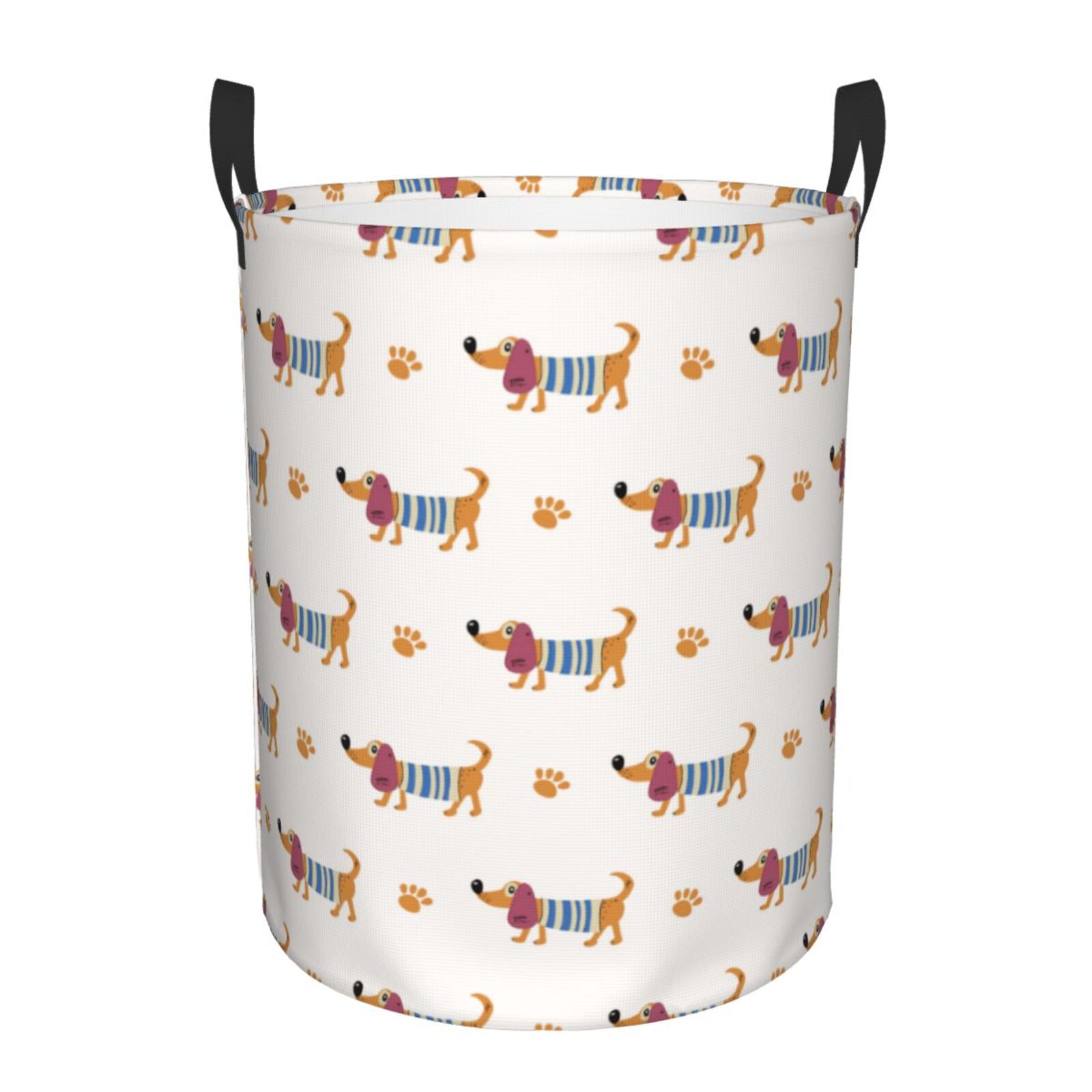 Large Laundry Basket with Handles - Dachshund Dog Puppy No.1004 Kids Baby Dirty Clothes Laundry Hamper for Bedroom Aesthetic