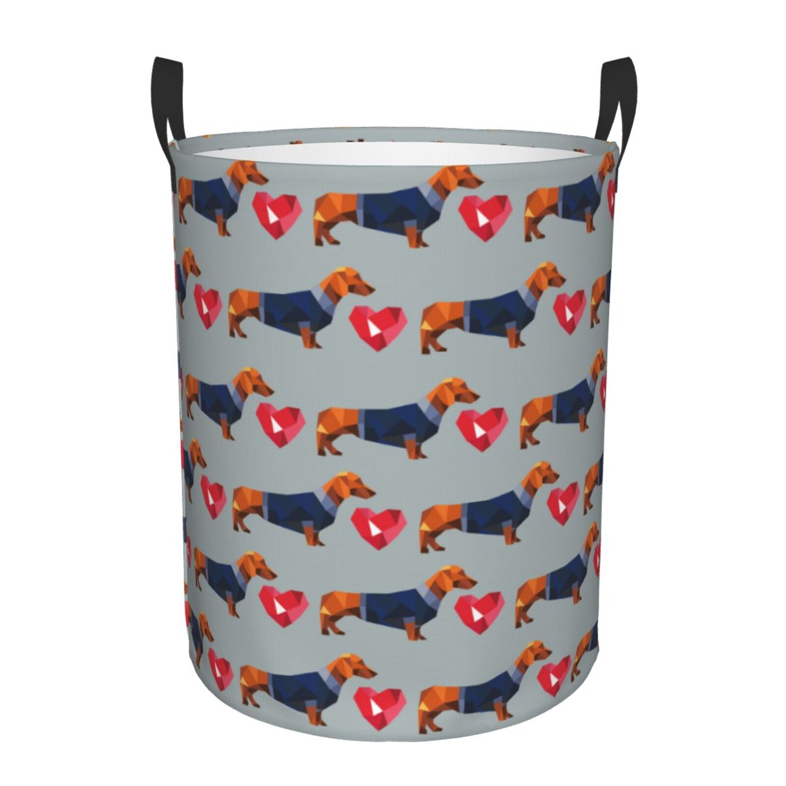 Large Laundry Basket with Handles - Dachshund Dog Puppy No.1012 Kids Baby Dirty Clothes Laundry Hamper for Bedroom Aesthetic