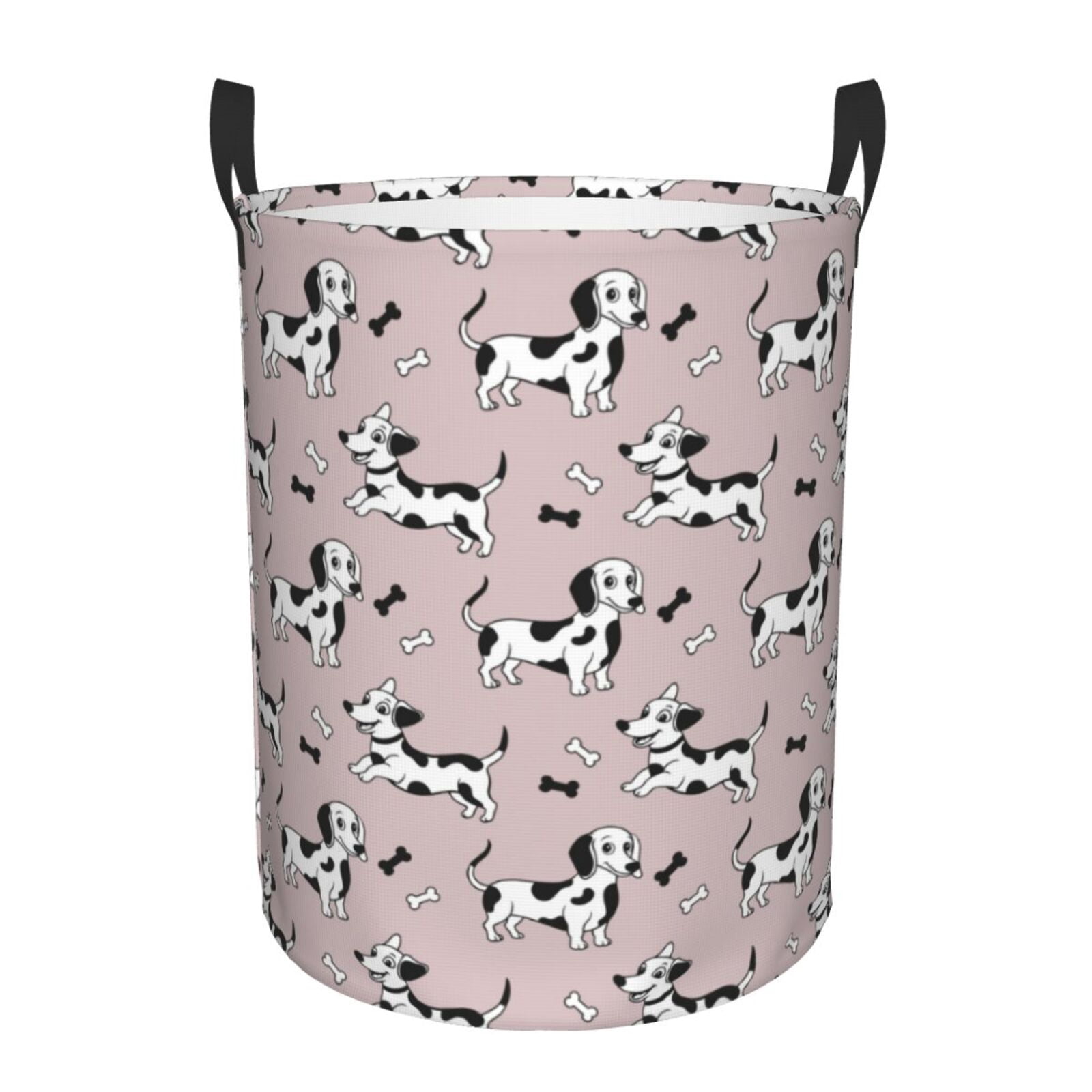 Large Laundry Basket with Handles - Dalmatian Dog Cute Kids Baby Dirty Clothes Laundry Hamper for Bedroom Aesthetic