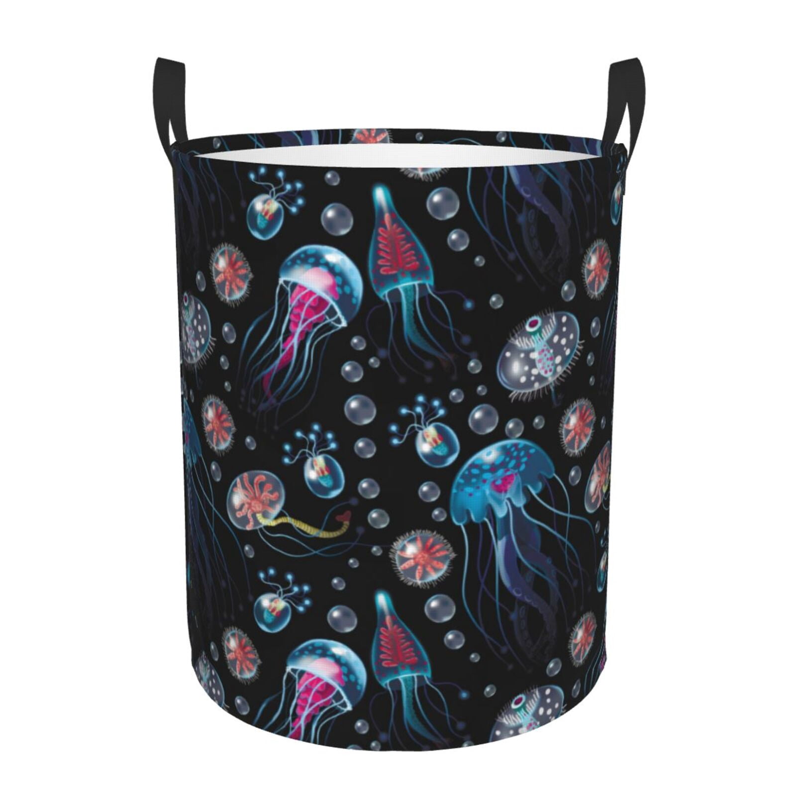Large Laundry Basket with Handles - Dreamy Jellyfish Kids Baby Dirty Clothes Laundry Hamper for Bedroom Aesthetic