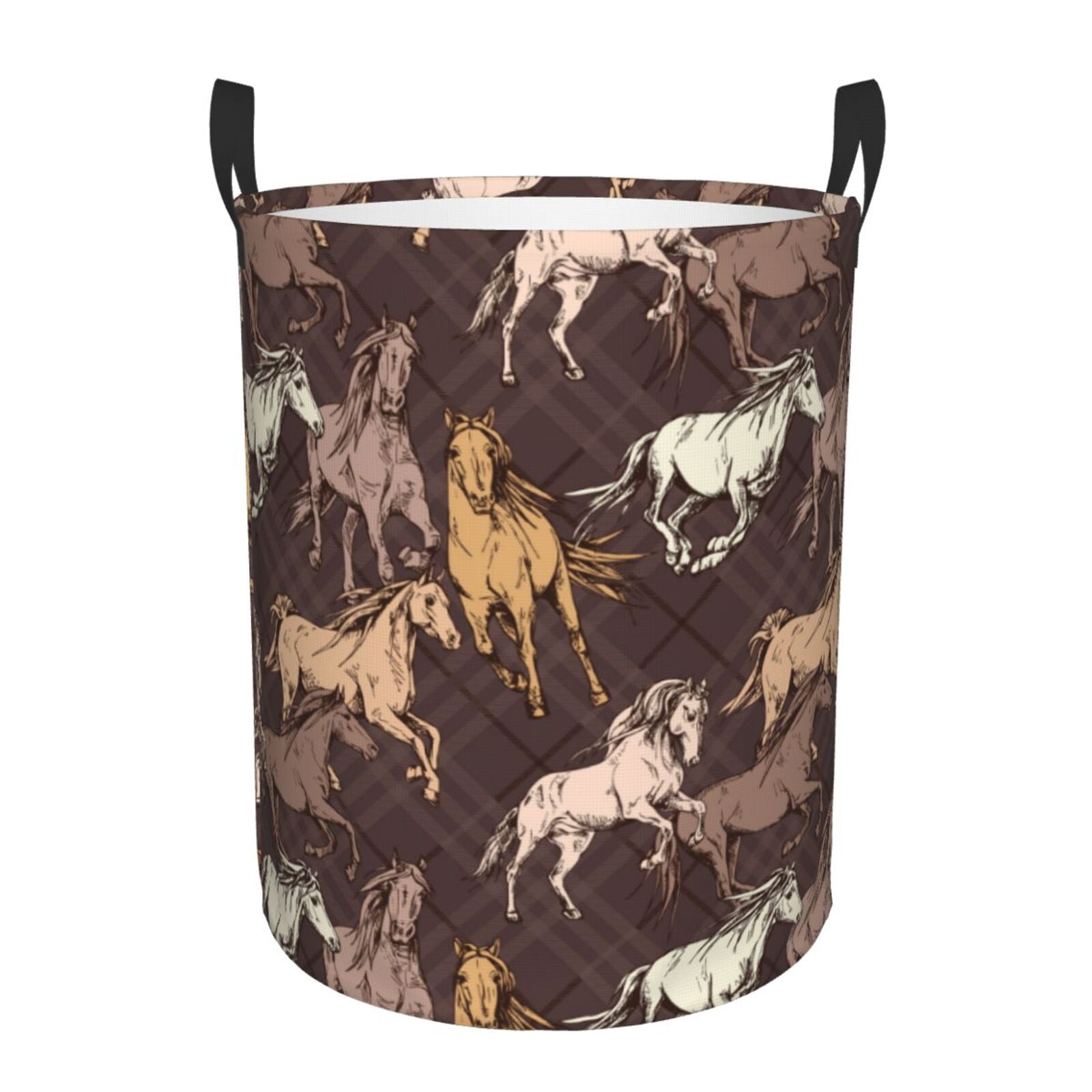 Large Laundry Basket with Handles - Extreme Sketch Cool Horse_D Kids Baby Dirty Clothes Laundry Hamper for Bedroom Aesthetic