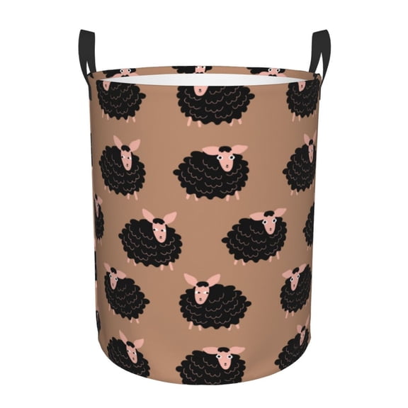 Large Laundry Basket with Handles - Funny Black sheep cute Kids Baby Dirty Clothes Laundry Hamper for Bedroom Aesthetic