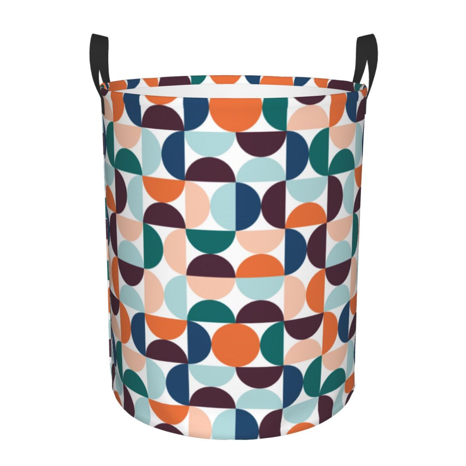 Large Laundry Basket with Handles - Geometry abstractly colorful Kids Baby Dirty Clothes Laundry Hamper for Bedroom Aesthetic
