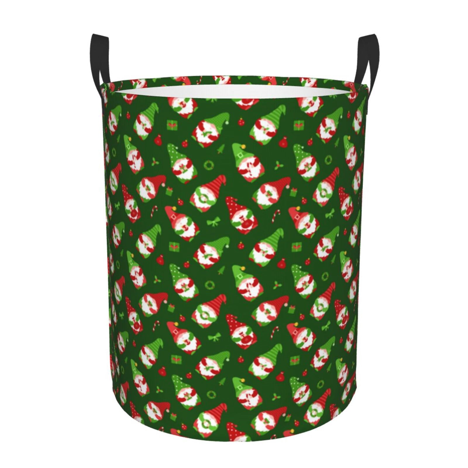 Large Laundry Basket with Handles - Gnomes In Caps Kids Baby Dirty Clothes Laundry Hamper for Bedroom Aesthetic
