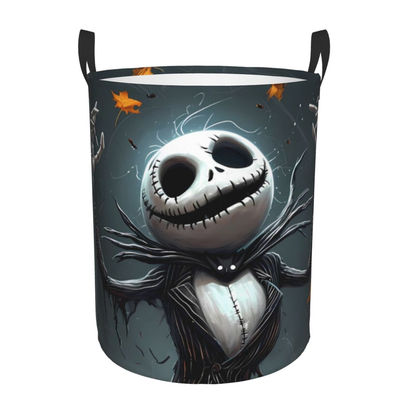 Large Laundry Basket with Handles - Halloween Dancing Skeleton Man Kids Baby Dirty Clothes Laundry Hamper for Bedroom Aesthetic