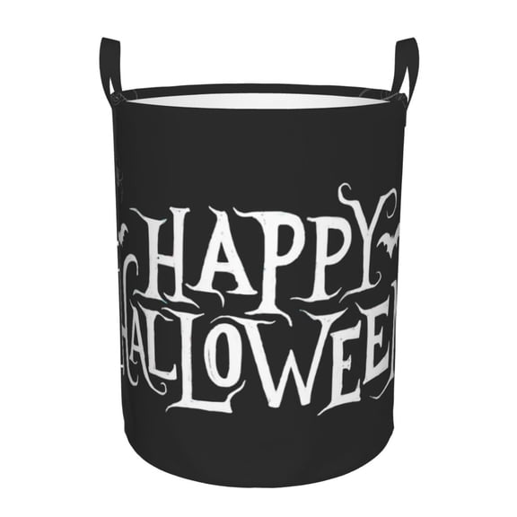 Large Laundry Basket with Handles - Halloween Happy Spider Kids Baby Dirty Clothes Laundry Hamper for Bedroom Aesthetic