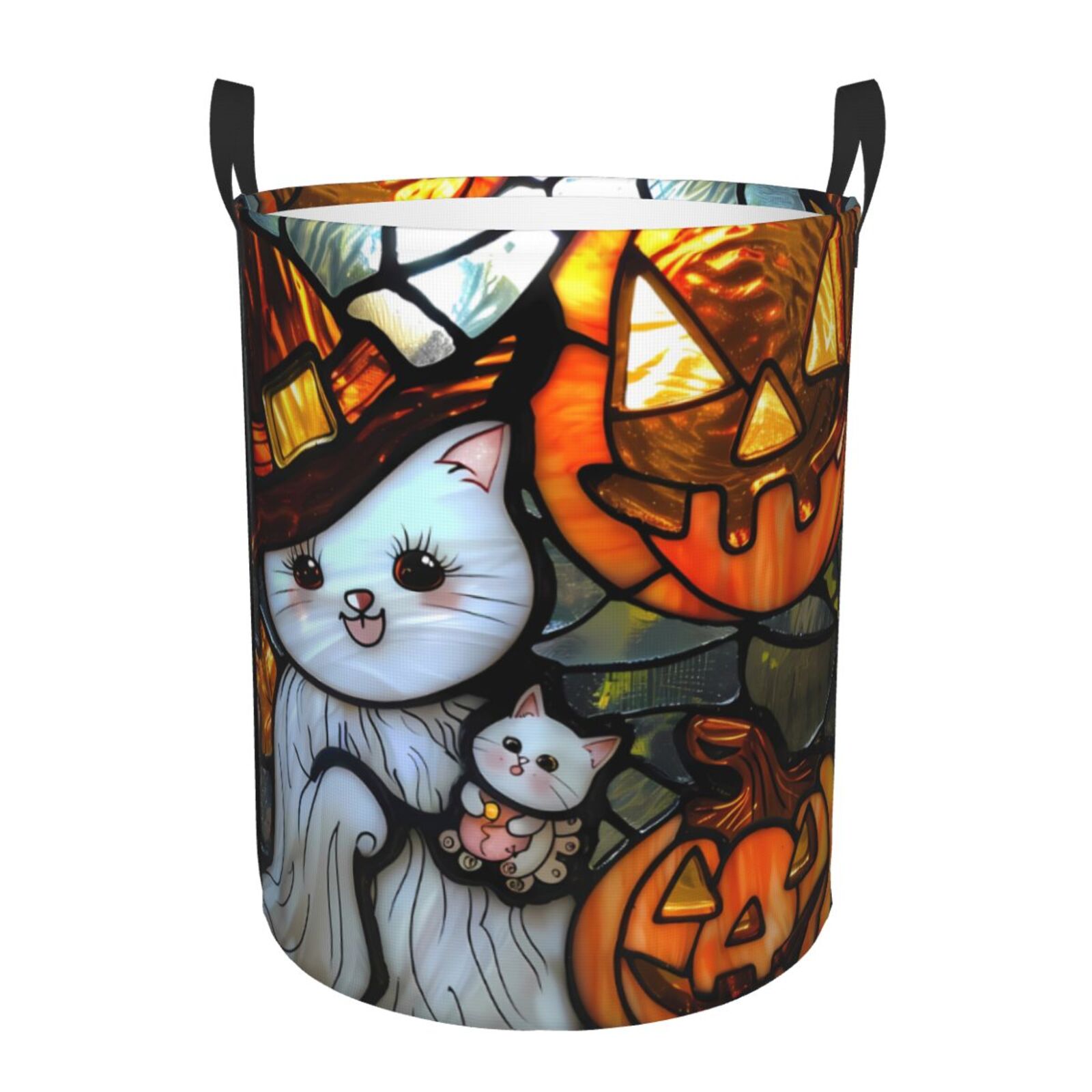 Black Cat Gothic Witch Laundry Basket