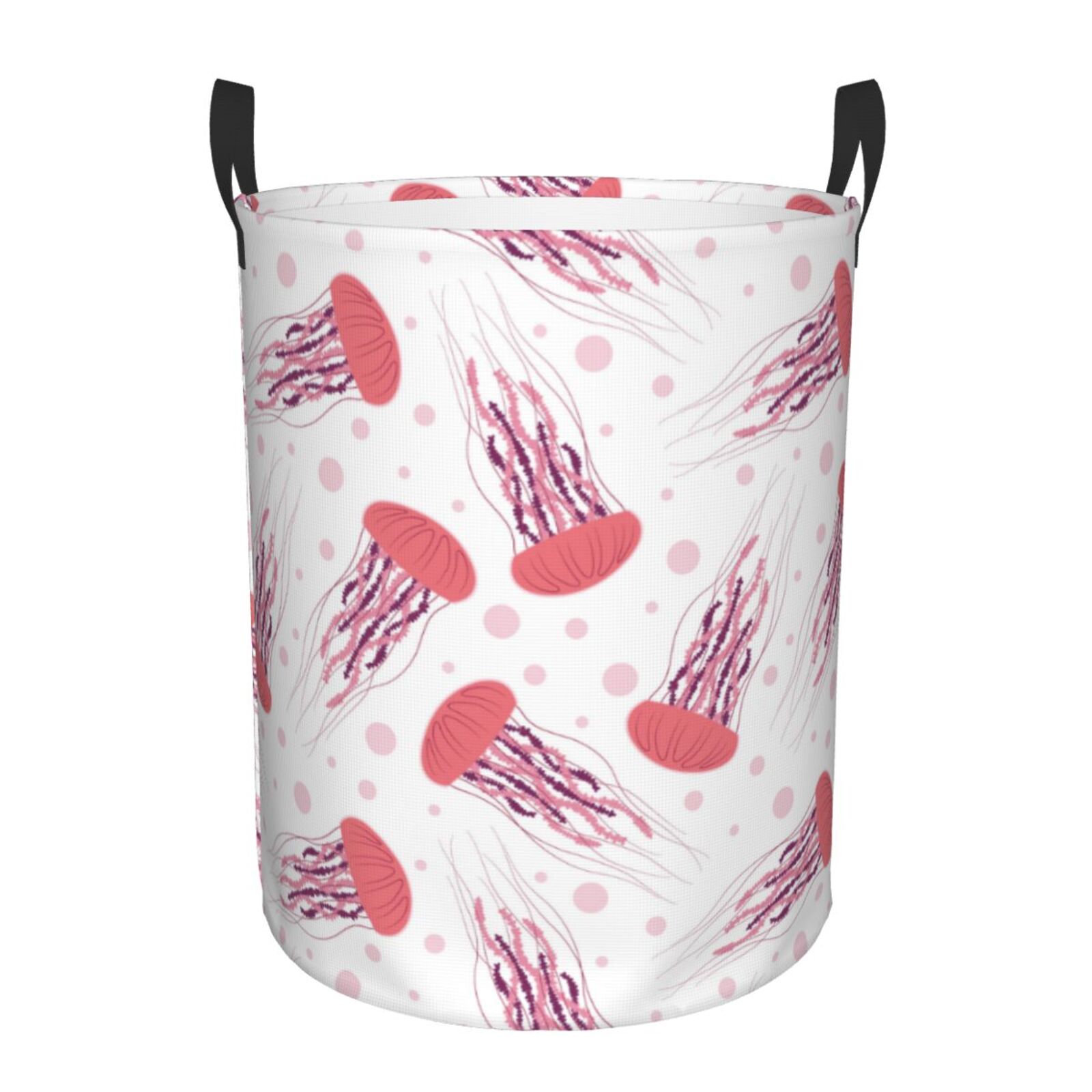 Large Laundry Basket with Handles - Jellyfish Bubble Kids Baby Dirty Clothes Laundry Hamper for Bedroom Aesthetic