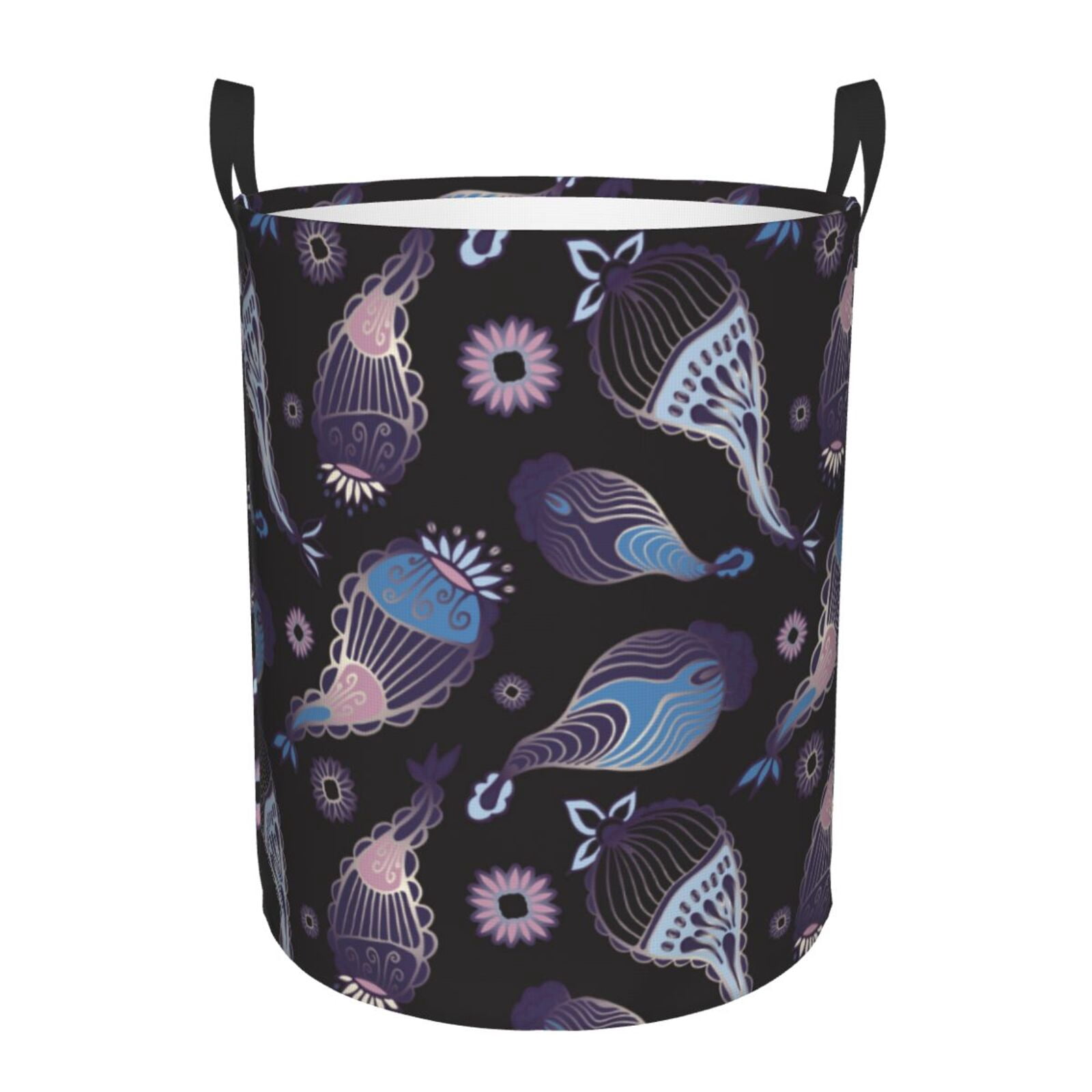 Large Laundry Basket with Handles - Jellyfish Tentacle Kids Baby Dirty Clothes Laundry Hamper for Bedroom Aesthetic