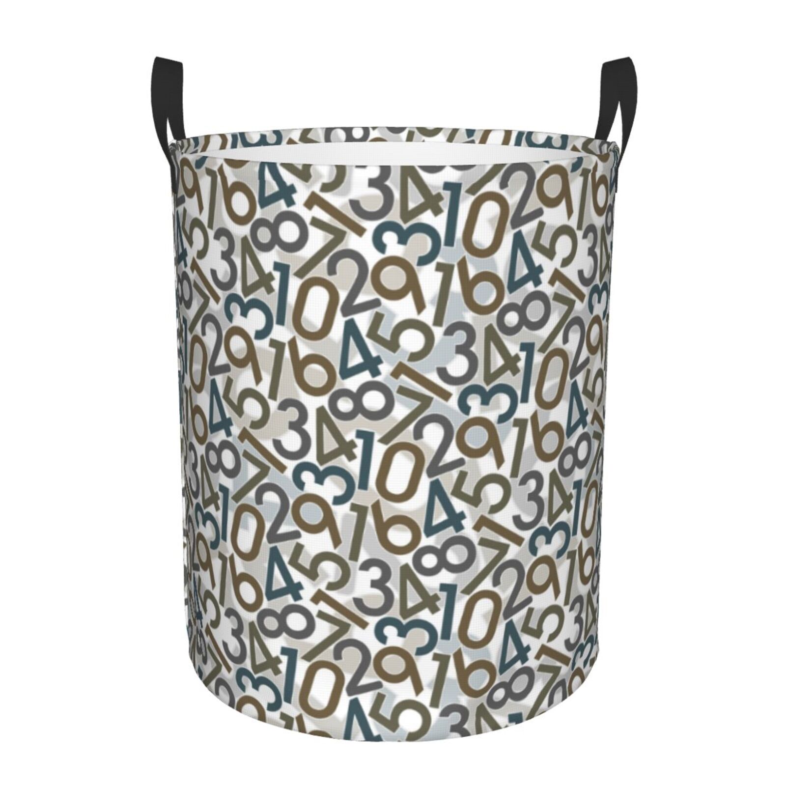 Large Laundry Basket with Handles - Math Print color Kids Baby Dirty Clothes Laundry Hamper for Bedroom Aesthetic