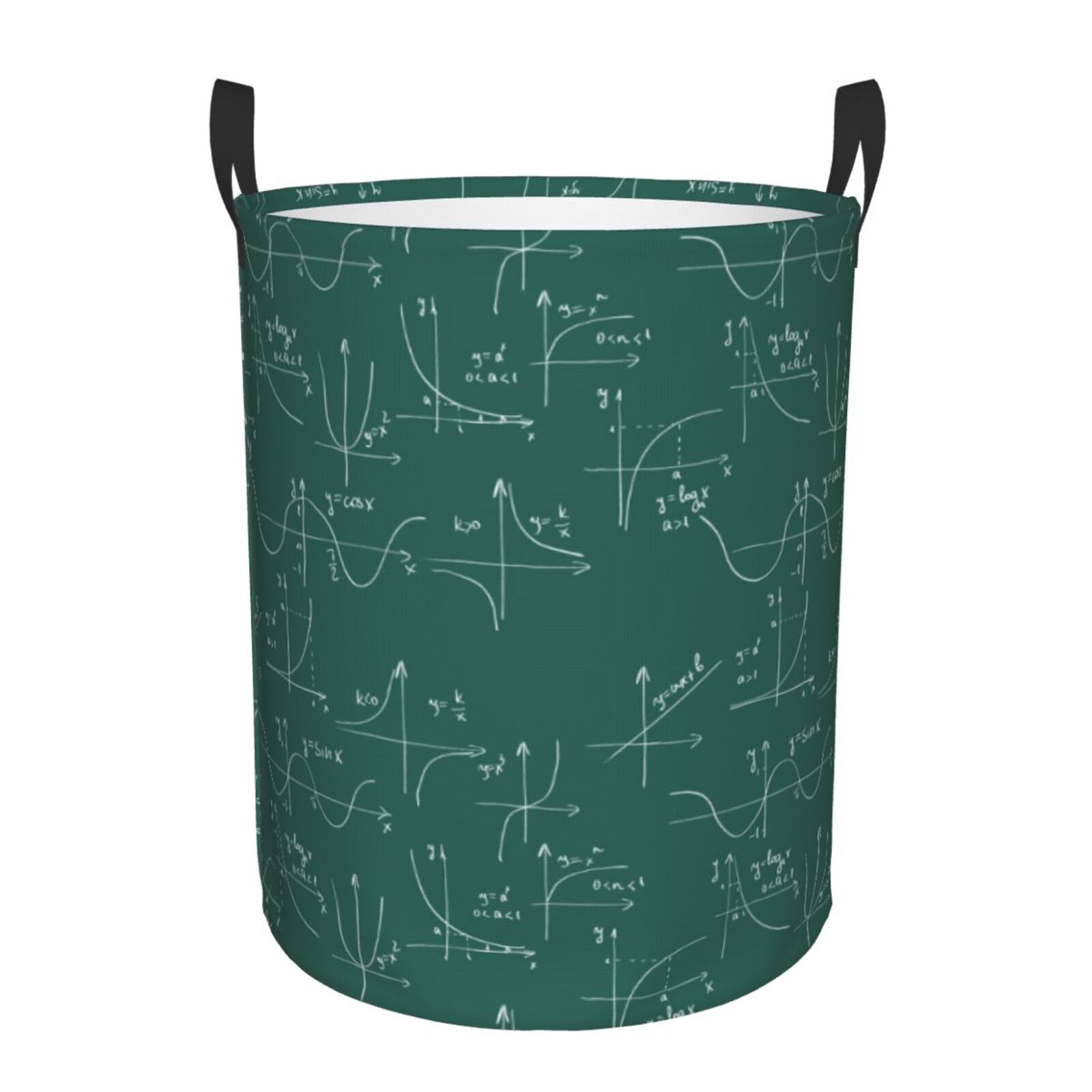 Large Laundry Basket with Handles - Math equation Kids Baby Dirty Clothes Laundry Hamper for Bedroom Aesthetic