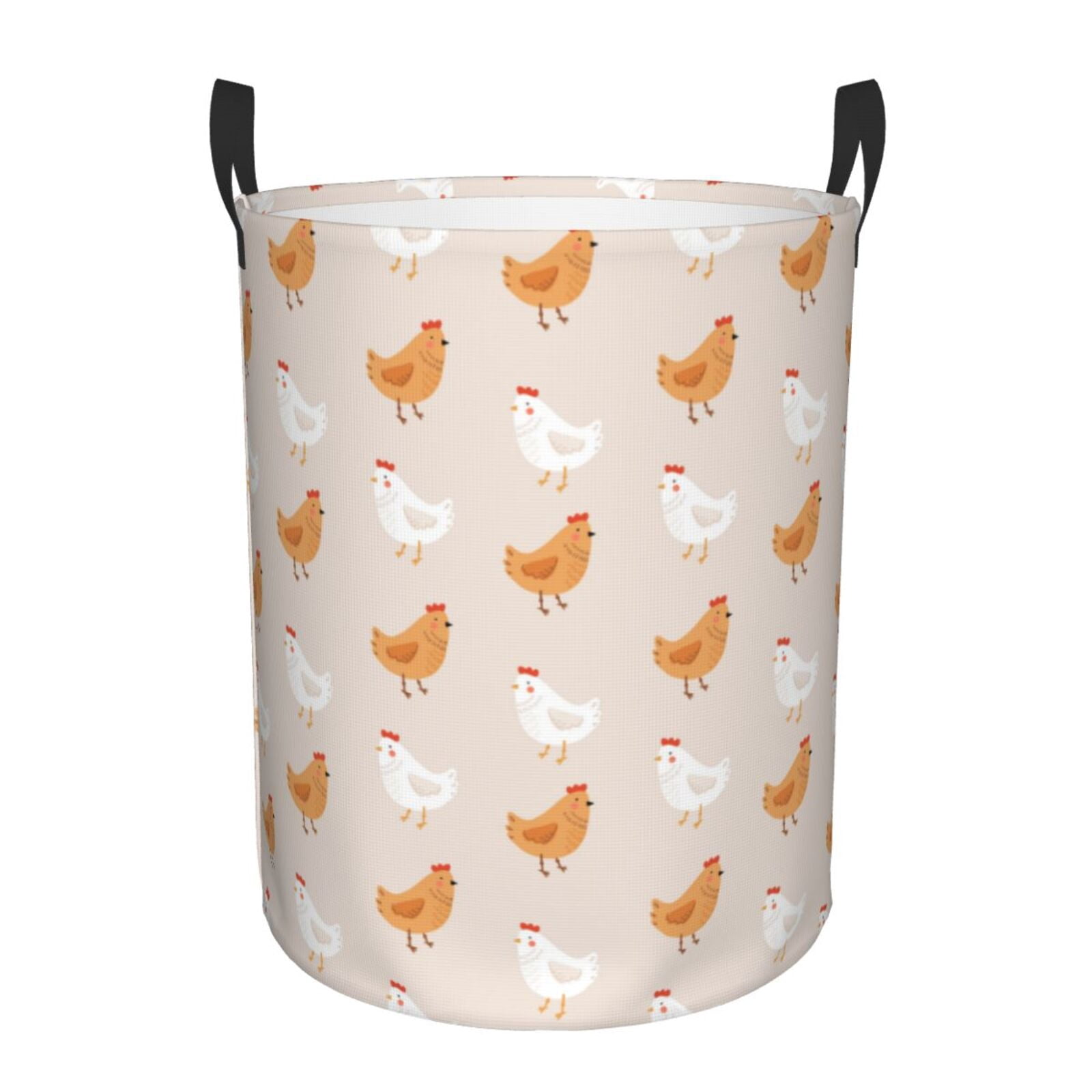 Large Laundry Basket with Handles - Modern Cartoon Cute Chicken Kids Baby Dirty Clothes Laundry Hamper for Bedroom Aesthetic