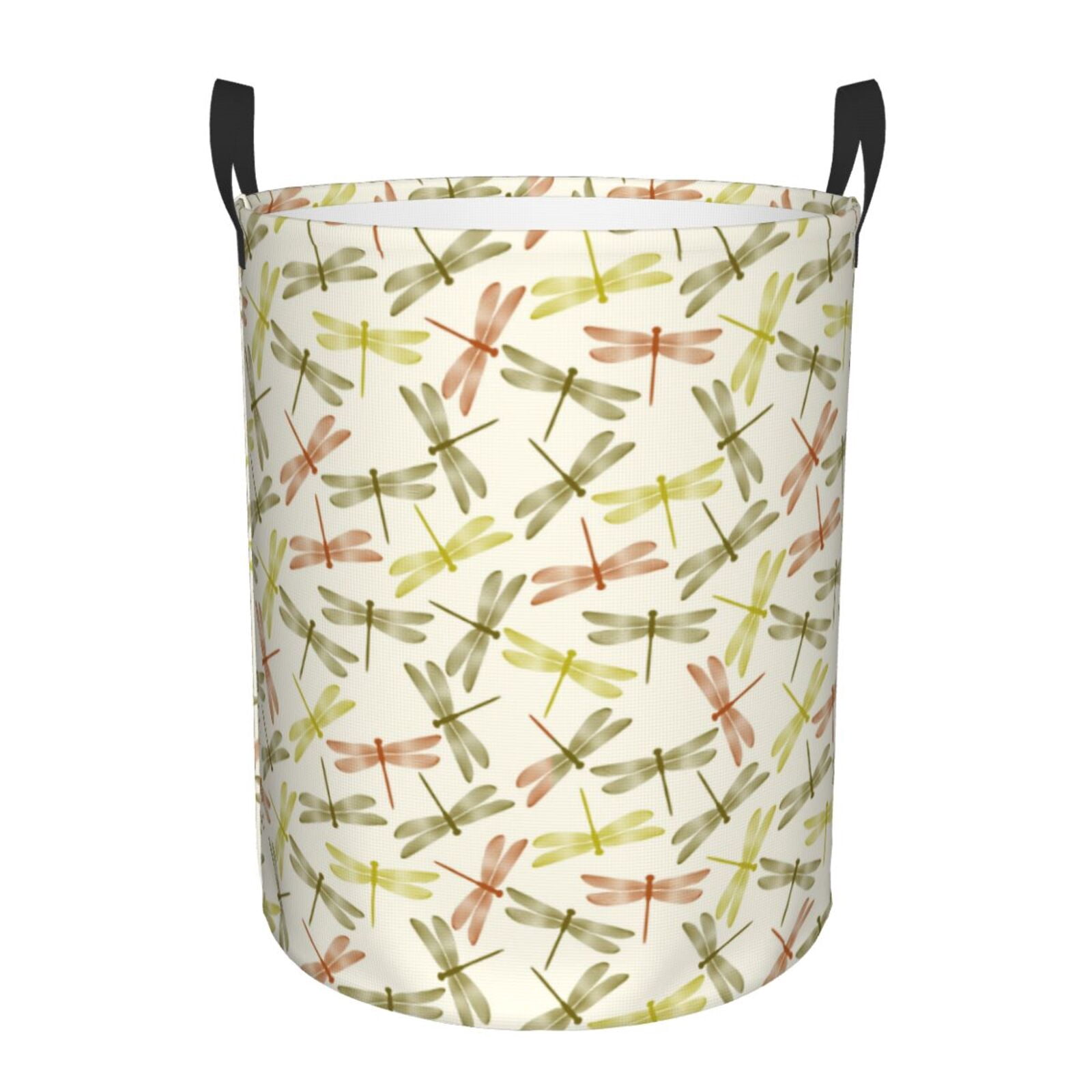 Large Laundry Basket with Handles - Nostalgic Dragonfly Kids Baby Dirty Clothes Laundry Hamper for Bedroom Aesthetic