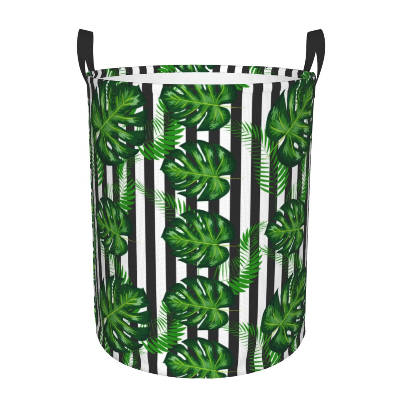 Large Laundry Basket with Handles - Palm Greenery Kids Baby Dirty Clothes Laundry Hamper for Bedroom Aesthetic