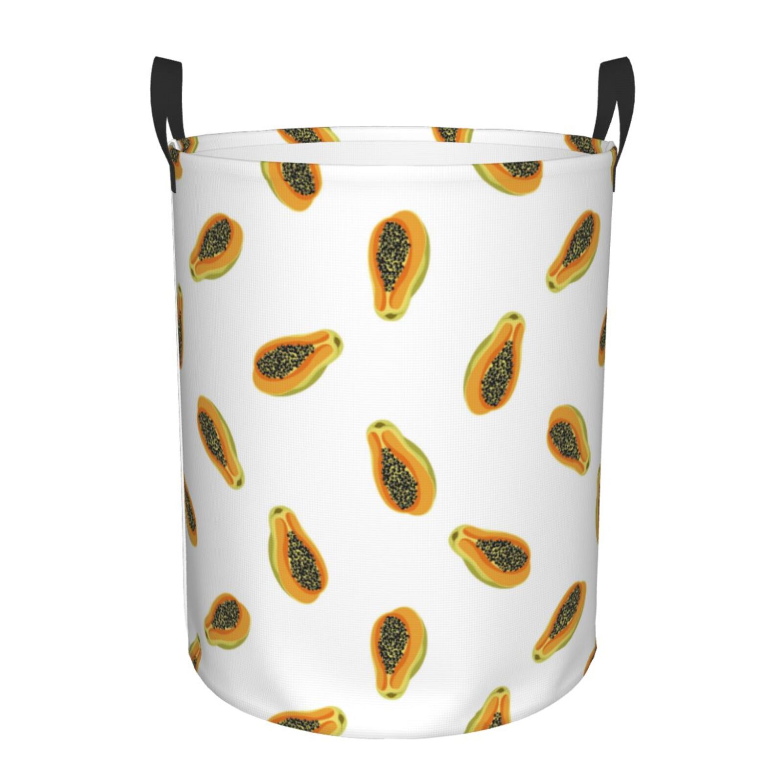 Large Laundry Basket with Handles - Papaya Minimalist Kids Baby Dirty Clothes Laundry Hamper for Bedroom Aesthetic