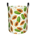 thumbnail image 1 of Large Laundry Basket with Handles - Papaya green polka dots Kids Baby Dirty Clothes Laundry Hamper for Bedroom Aesthetic, 1 of 5