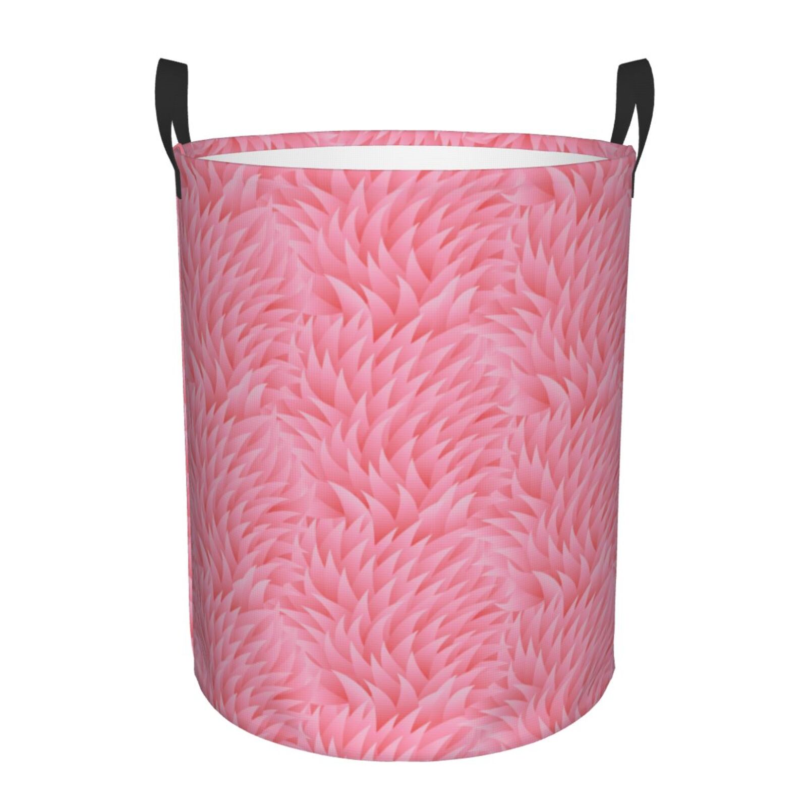 Large Laundry Basket with Handles - Pink Pattern Kids Baby Dirty Clothes Laundry Hamper for Bedroom Aesthetic