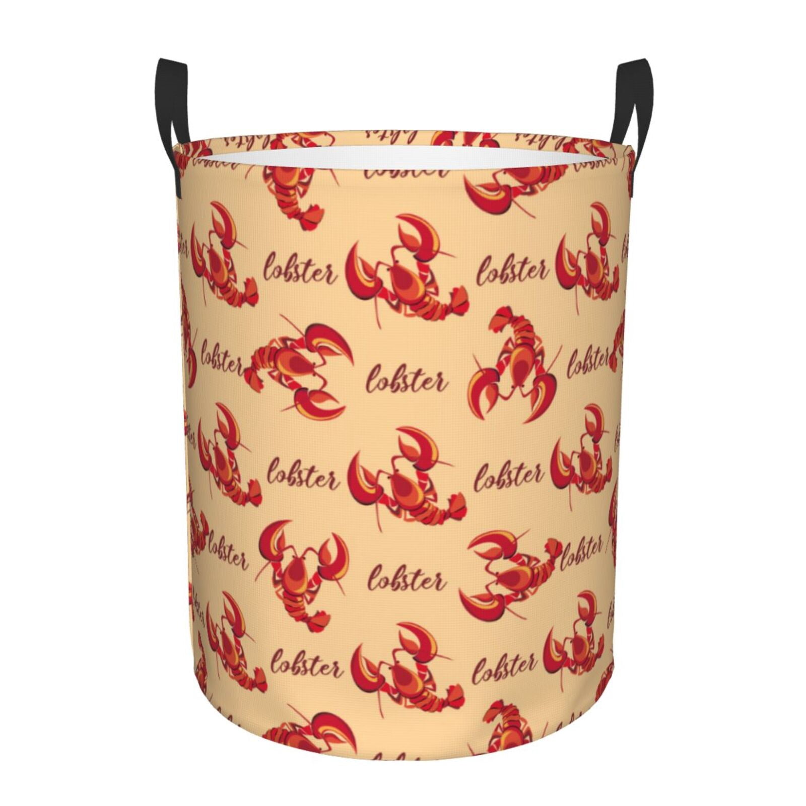 Large Laundry Basket with Handles - Shrimp No.9024 Kids Baby Dirty Clothes Laundry Hamper for Bedroom Aesthetic