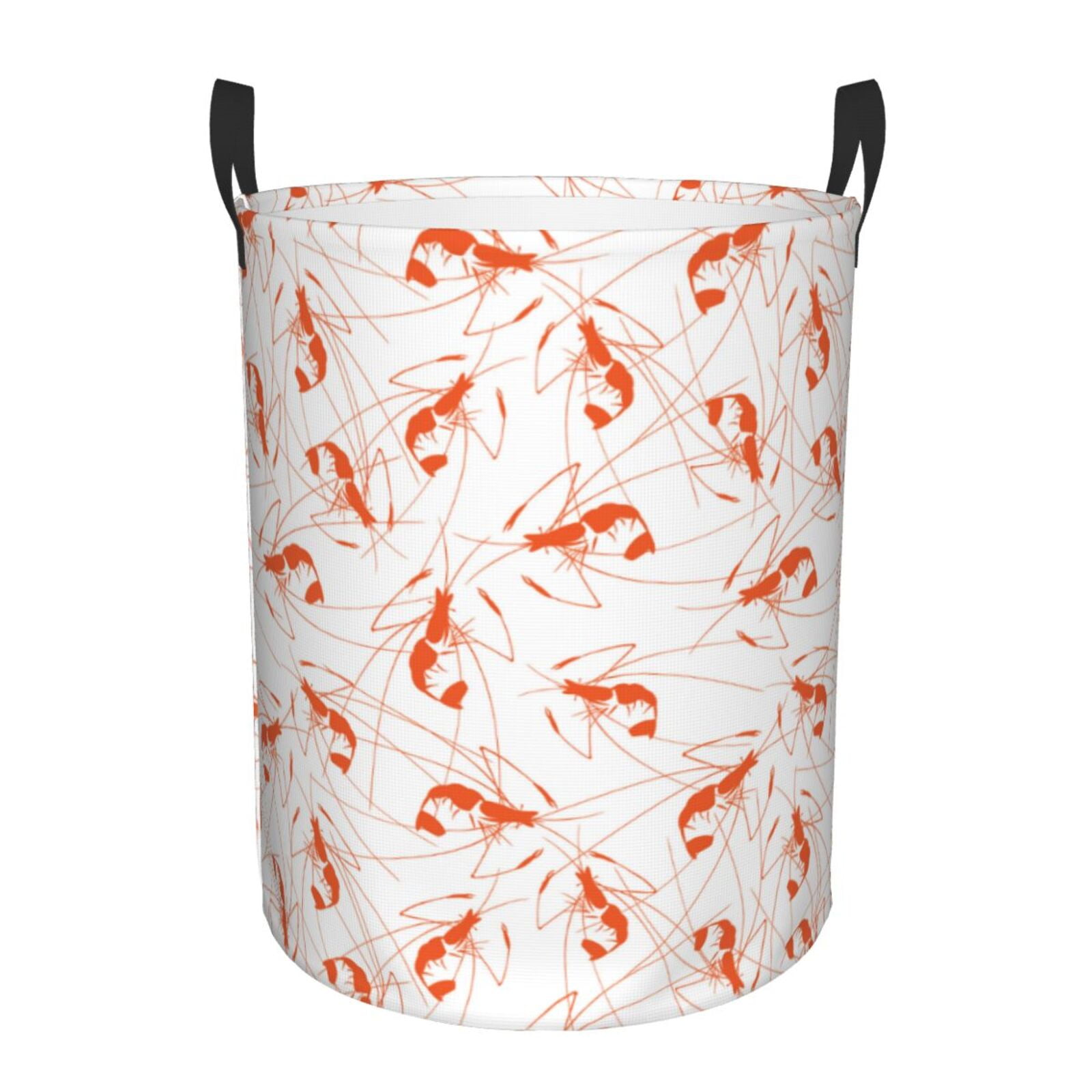 Large Laundry Basket with Handles - Shrimp No.9031 Kids Baby Dirty Clothes Laundry Hamper for Bedroom Aesthetic