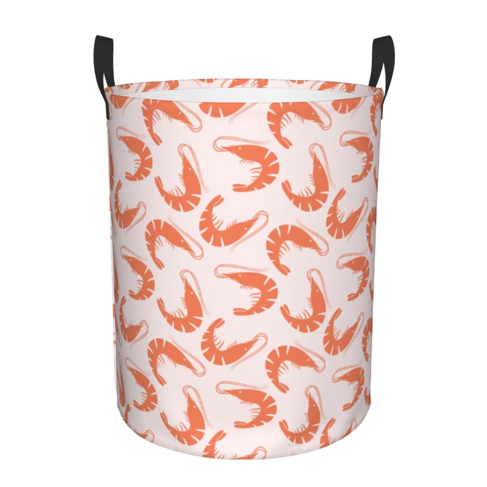 Large Laundry Basket with Handles - Shrimp No.9036 Kids Baby Dirty Clothes Laundry Hamper for Bedroom Aesthetic