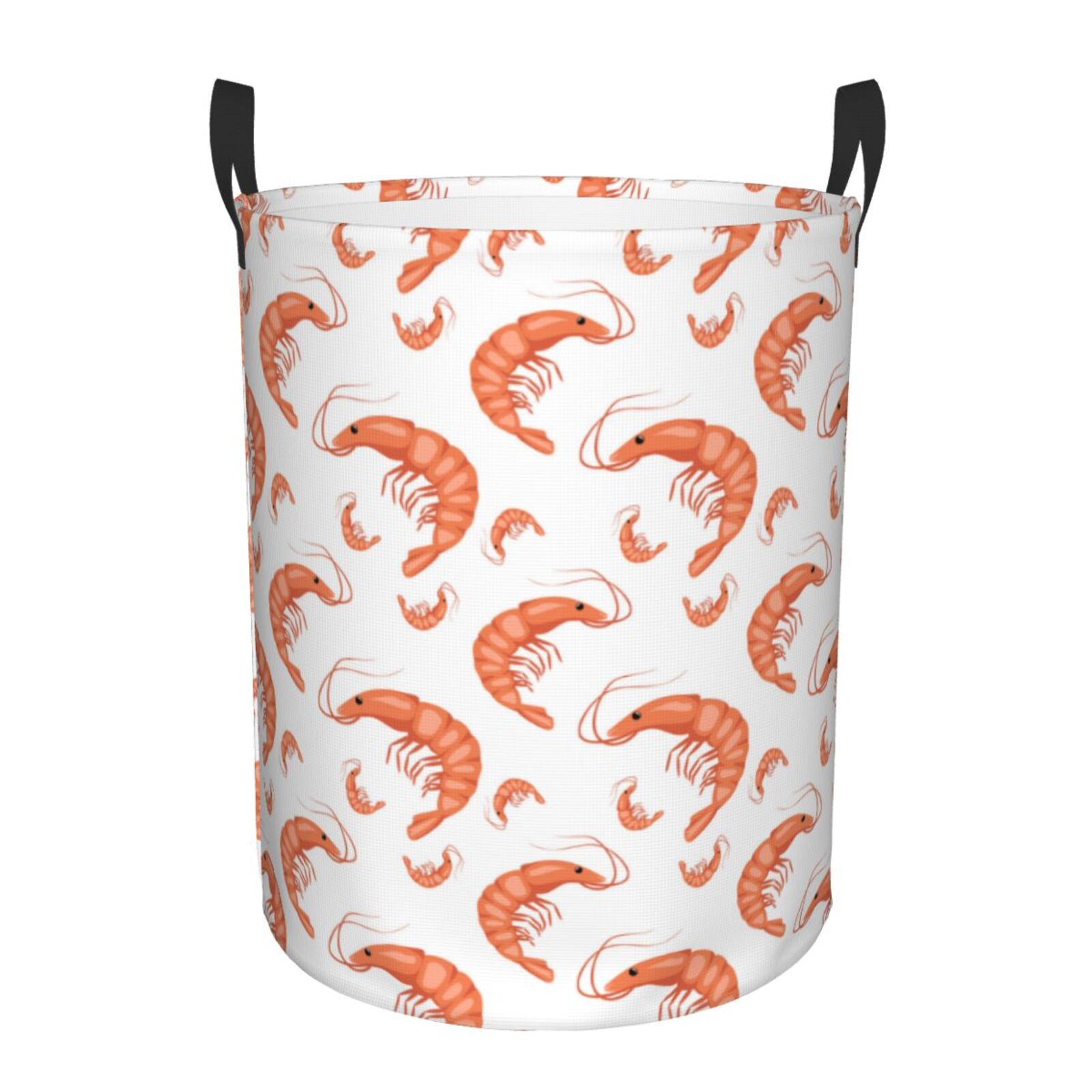 Large Laundry Basket with Handles - Shrimp No.9046 Kids Baby Dirty Clothes Laundry Hamper for Bedroom Aesthetic
