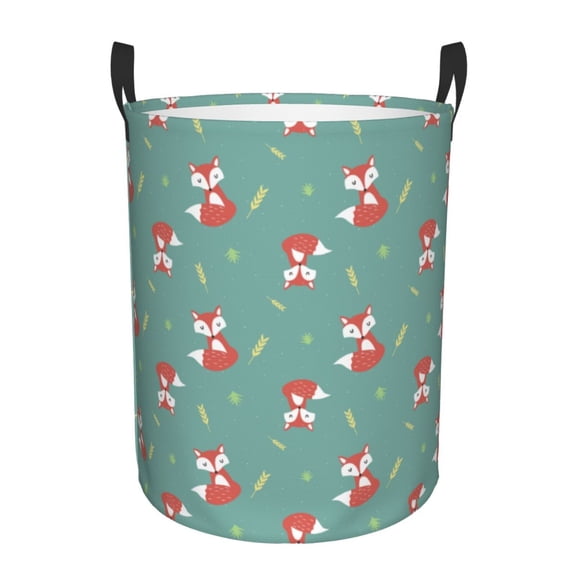 Large Laundry Basket with Handles - Wheaten Fox Print Kids Baby Dirty Clothes Laundry Hamper for Bedroom Aesthetic