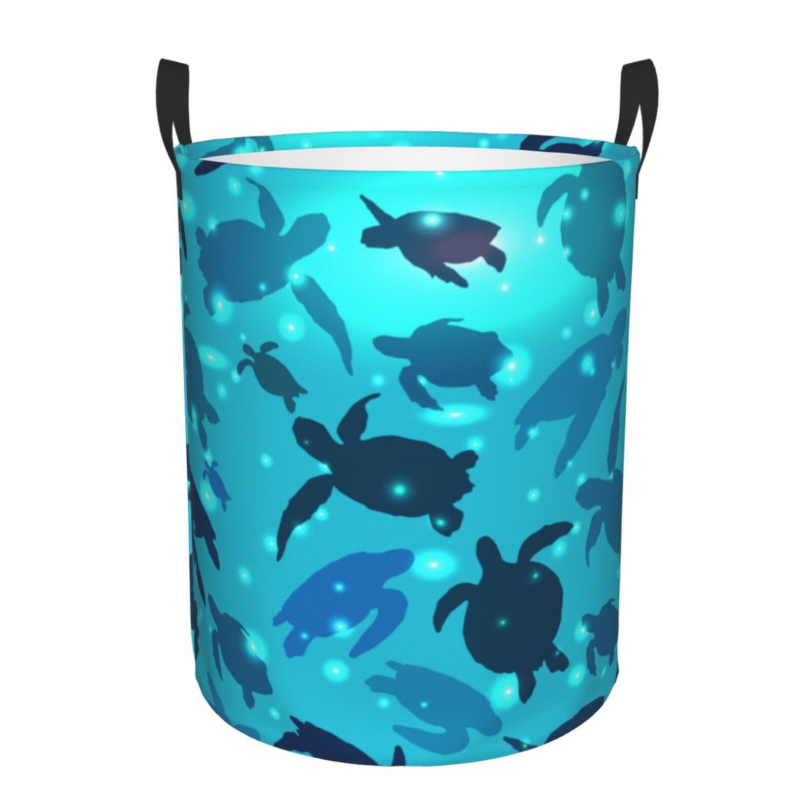 Large Laundry Basket with Handles - World Turtle Day Kids Baby Dirty Clothes Laundry Hamper for Bedroom Aesthetic
