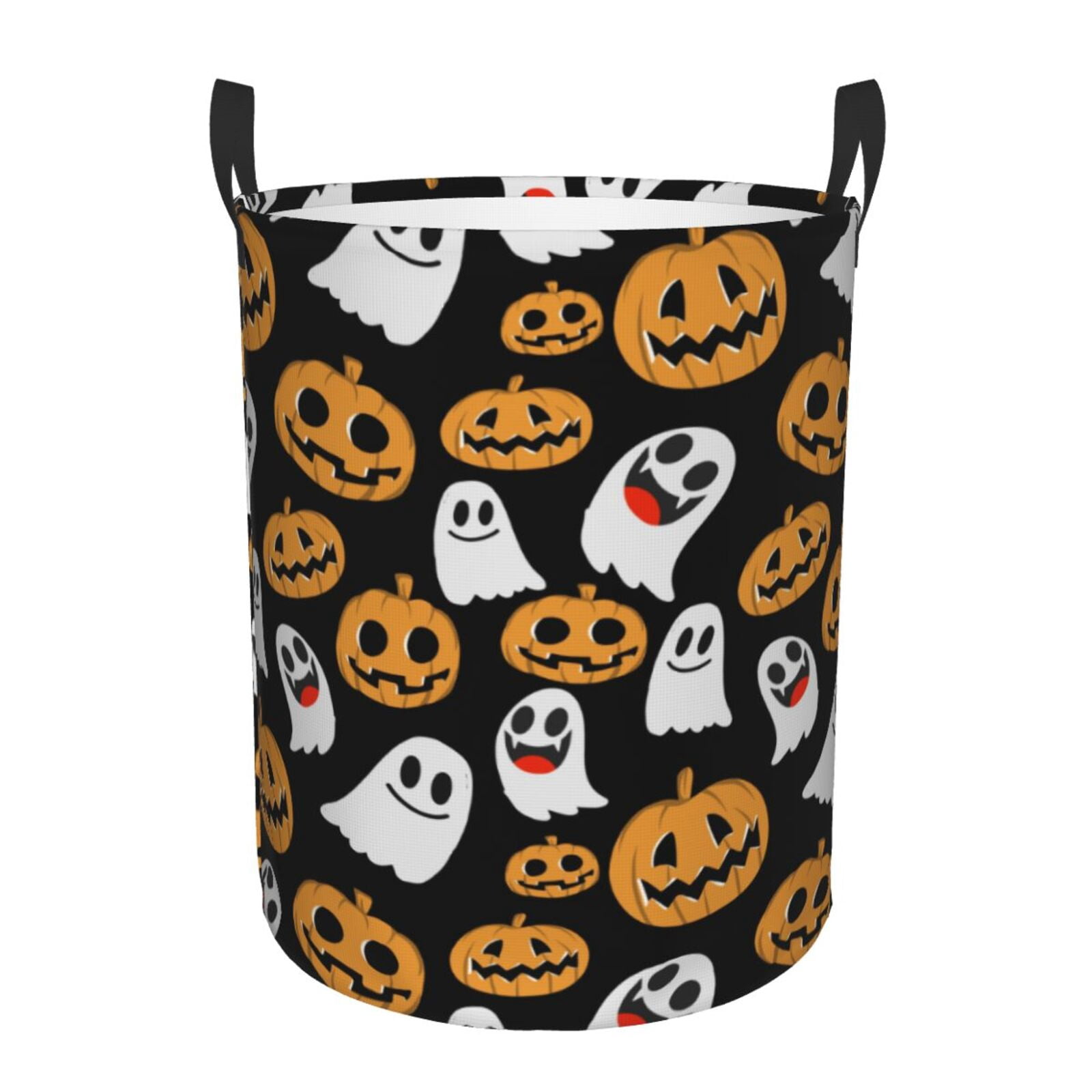 Large Laundry Basket with Handles - cartoon halloween pumpkin print Kids Baby Dirty Clothes Laundry Hamper for Bedroom Aesthetic