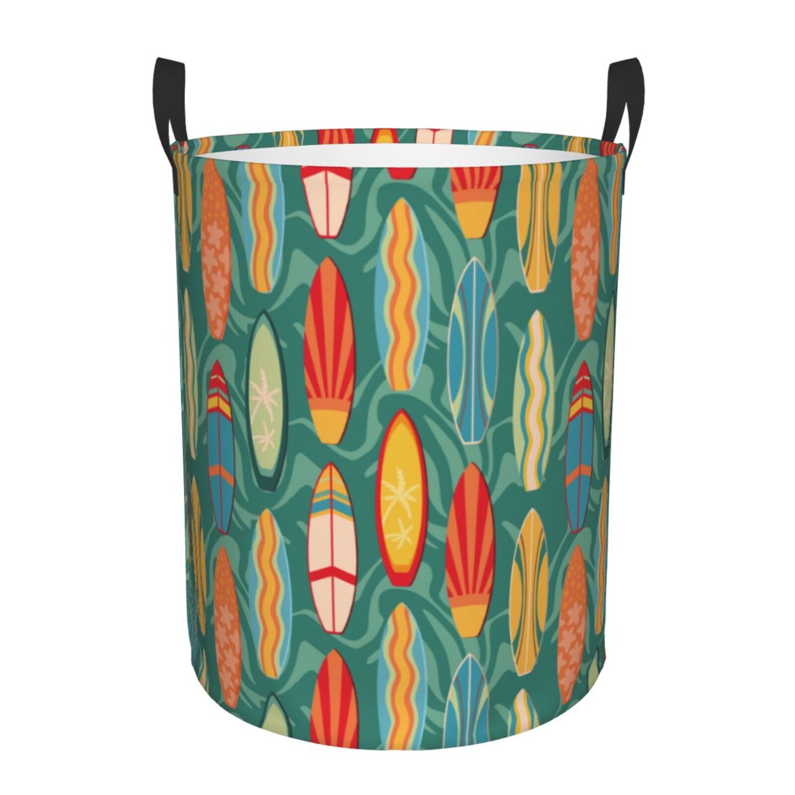 Large Laundry Basket with Handles - colorful surf boards Kids Baby Dirty Clothes Laundry Hamper for Bedroom Aesthetic