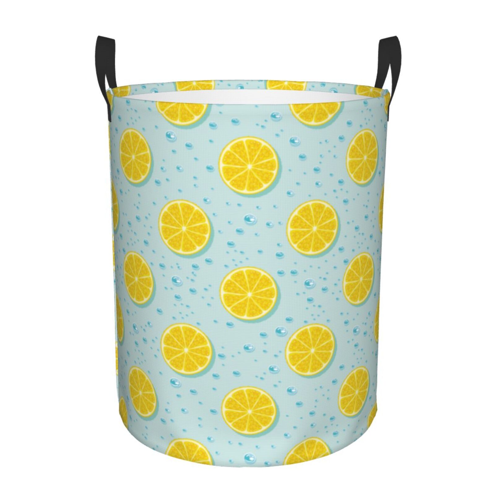 Large Laundry Basket with Handles - cute Lemon bubble Kids Baby Dirty Clothes Laundry Hamper for Bedroom Aesthetic
