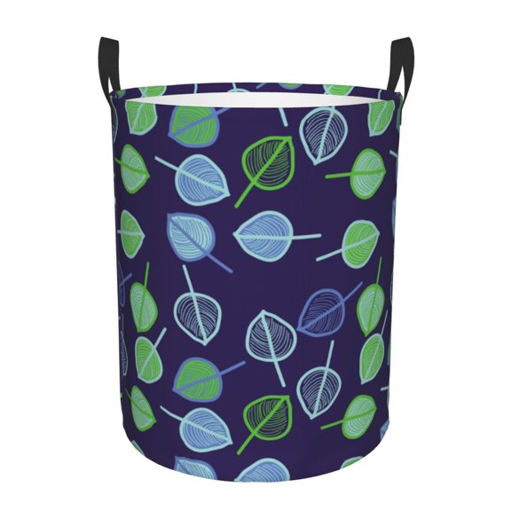 Large Laundry Basket with Handles - doodles leaves Kids Baby Dirty Clothes Laundry Hamper for Bedroom Aesthetic