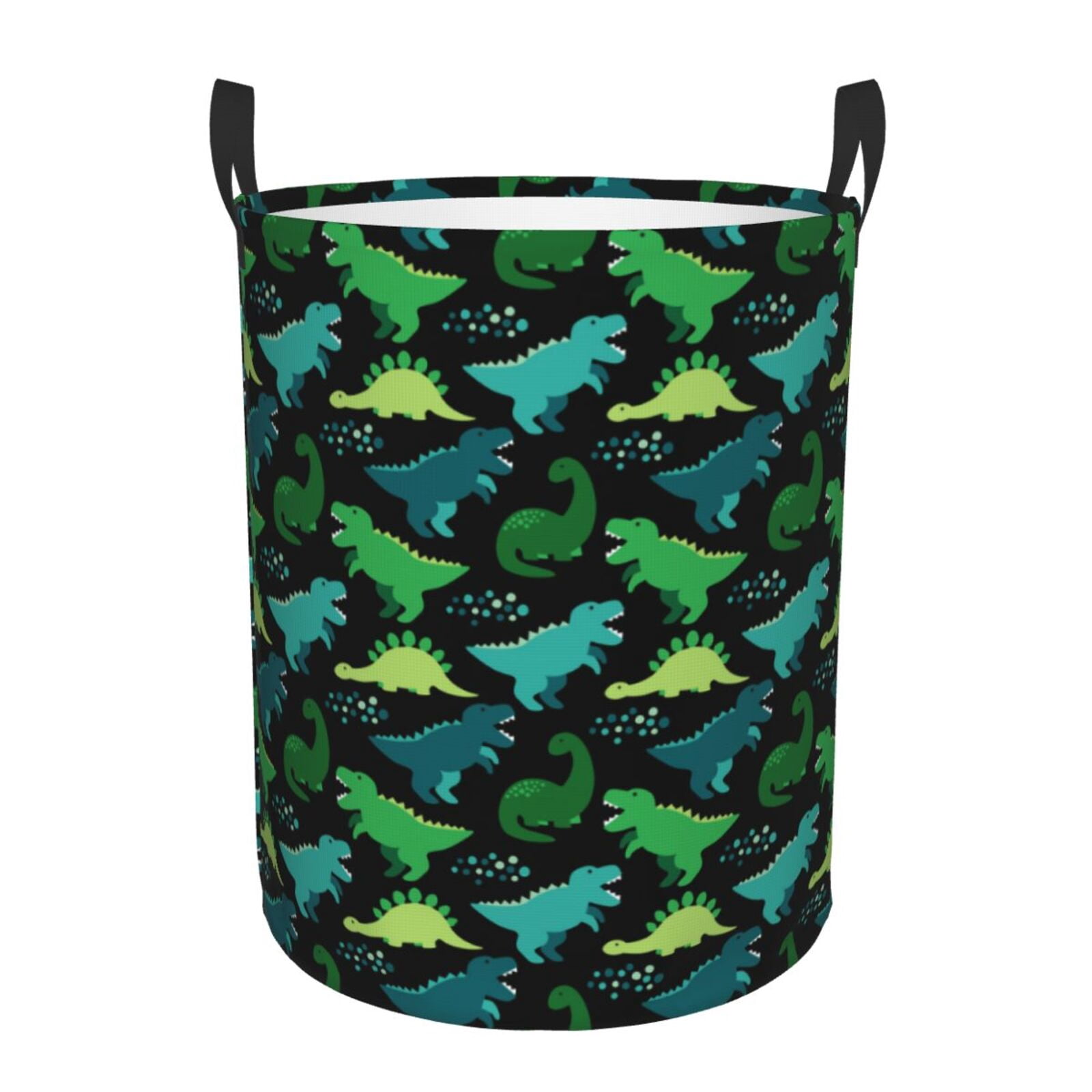 Large Laundry Basket with Handles - green Dinosaur Kids Baby Dirty Clothes Laundry Hamper for Bedroom Aesthetic