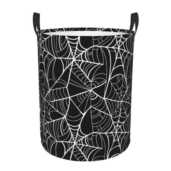 Large Laundry Basket with Handles - halloween Spider web print Kids Baby Dirty Clothes Laundry Hamper for Bedroom Aesthetic