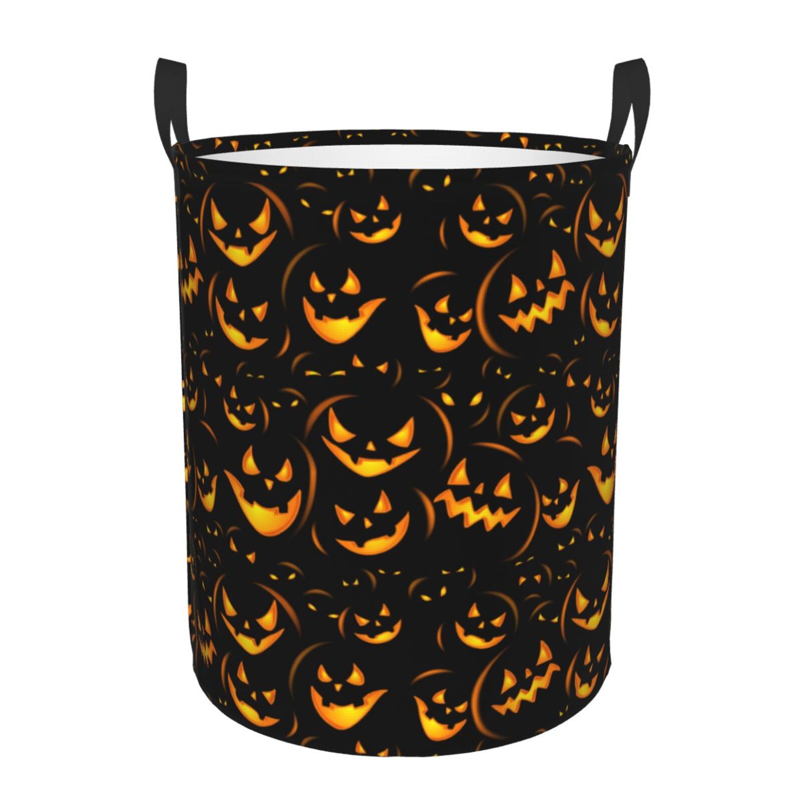 Large Laundry Basket with Handles - halloween pumpkins Patterns Kids Baby Dirty Clothes Laundry Hamper for Bedroom Aesthetic