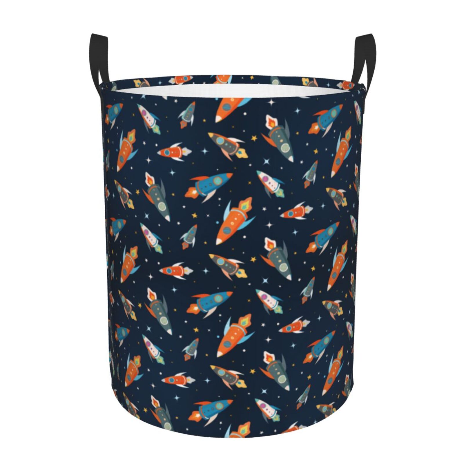 Large Laundry Basket with Handles - little rocket Kids Baby Dirty Clothes Laundry Hamper for Bedroom Aesthetic