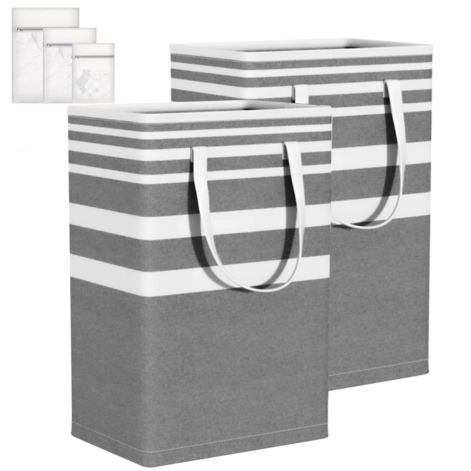 Large Laundry Baskets, 2 Pack 75L Collapsible Hamper Waterproof Laundry