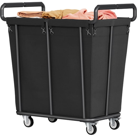 Large Laundry Hamper with Wheels, 360L Rolling Big Laundry Basket for Clothes Storage, Heavy Duty Extra Large Rolling Laundry Cart with Handle, Steel Frame, Waterproof Liner,95.1 Gallons.