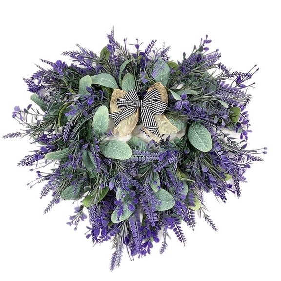 Large Lavender Heart Wreath Artificial Flower Arrangement For Wedding Party