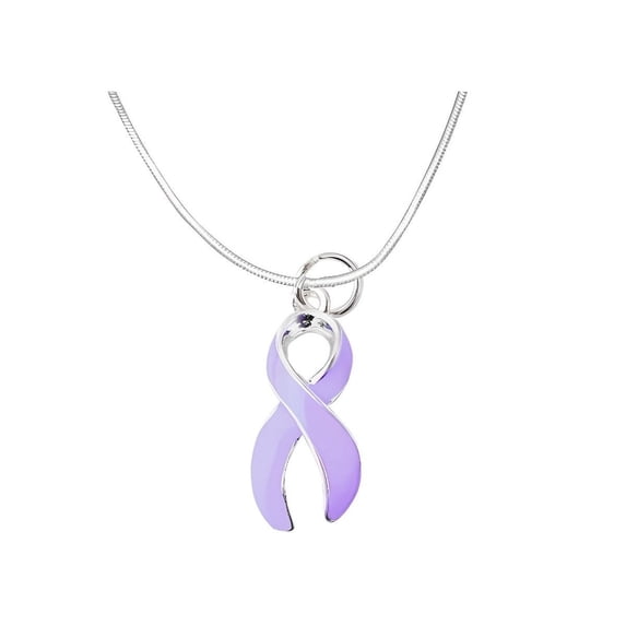 Large Lavender Ribbon Necklaces