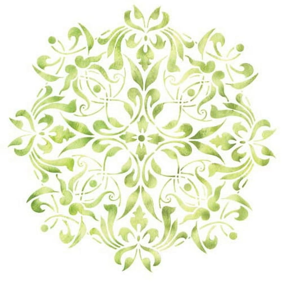 Large Leaf Medallion Wall Stencil SKU #3510 by Designer Stencils