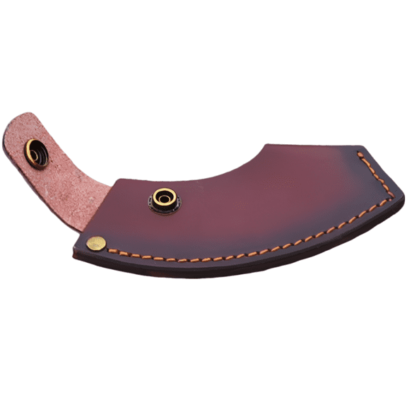 Large Leather Axe Sheath, 5.1 in / 130 mm Hatchet Sheath for Axes Blade Up to 4.3 in / 11 cm, Full Grain Cowhide, Protective Axe Cover with Buckle, Classic Brown