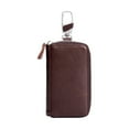 thumbnail image 1 of Large Leather Key Case Wallet with 12 Hooks & Keychain, Zipper Closure for Home & Car Keys, Leather Key Organizer, Multicolor Leather Key Holder, by Honglin, 1 of 9