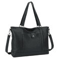 thumbnail image 1 of Large Leather Laptop Tote HandBag for Women, Fits 15 Inch Computer, PU Leather Briefcase Crossbody Shoulder Purse with Padded Compartment for Work, School, Travel & Business, 1 of 7