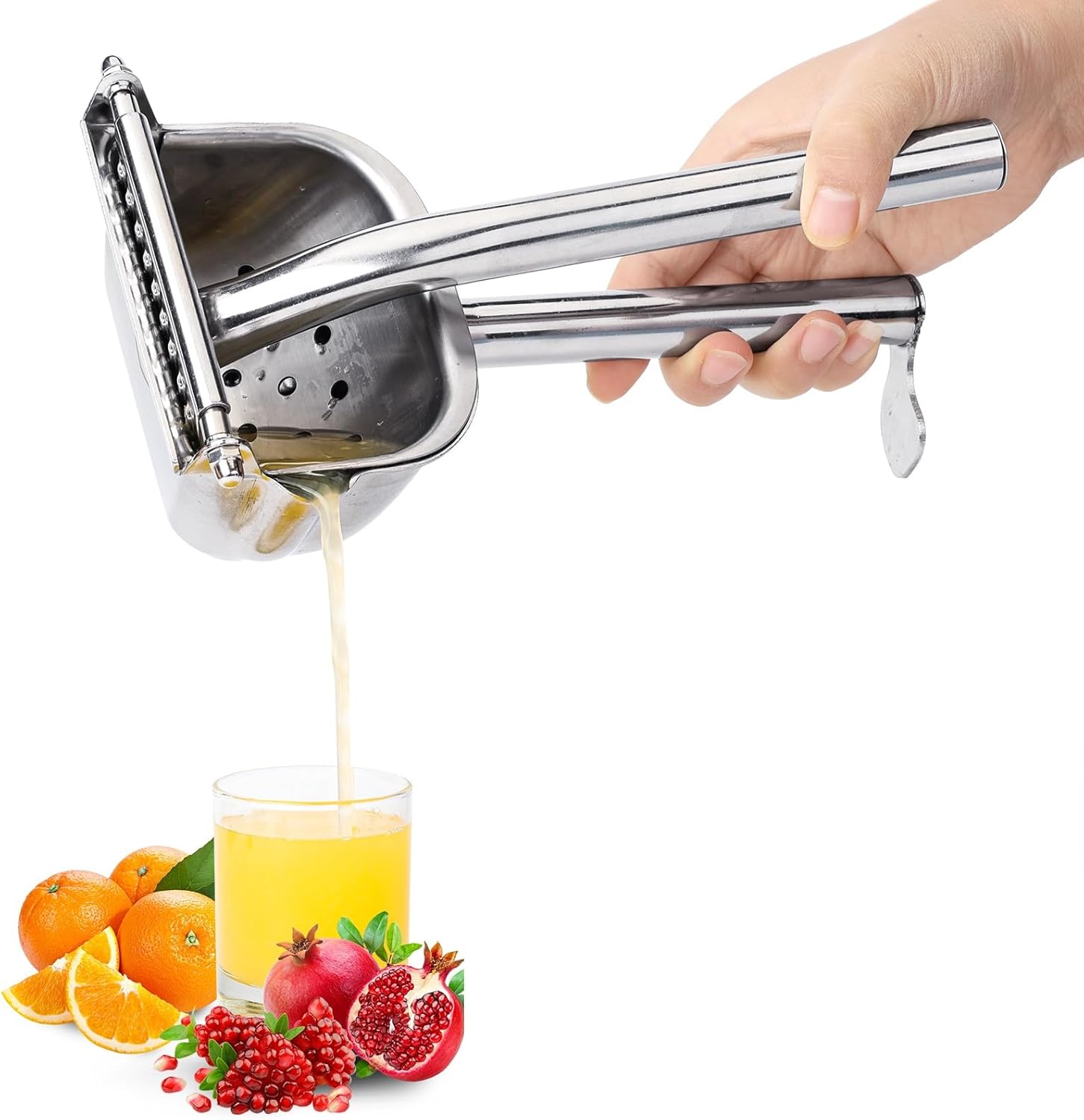 Large Lemon Squeezer, 304 Stainless Steel Citrus Juicer, Heavy Duty 