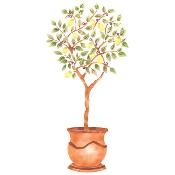 Large Lemon Topiary Tree Wall Stencil SKU #3286B by Designer Stencils